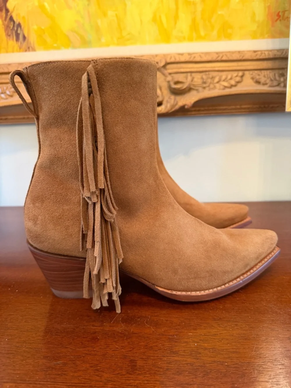 NWT Tecovas Toffee The Georgia Womens Snip Toe Short Boots 8.5 - Picture 8 of 16